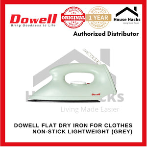 Dowell Flat Dry Iron for Clothes Non-stick Lightweight (Grey) DI-741NS