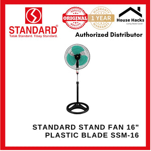 Standard Stand Fan 16" Plastic Blade (Random Color) SSM-16