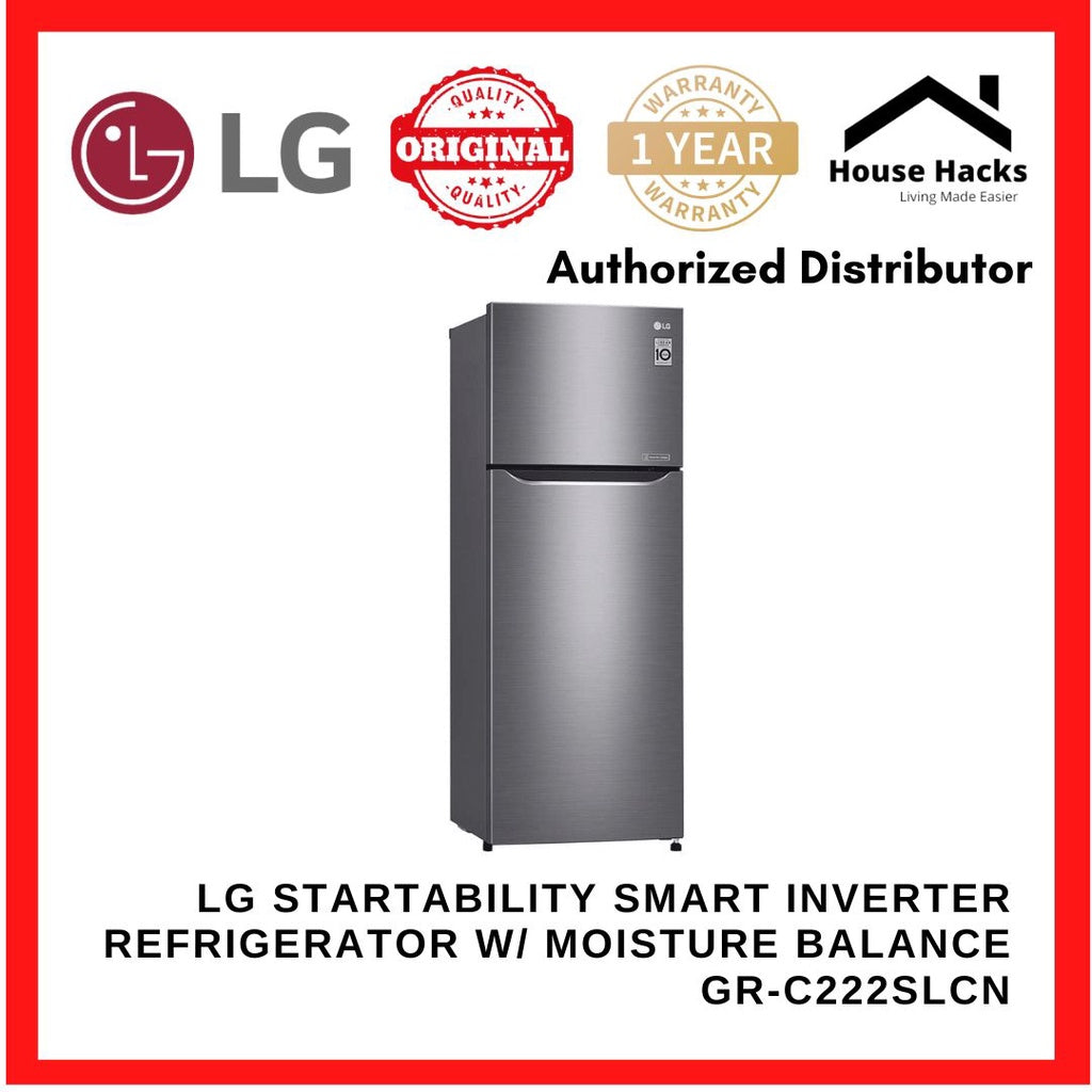 LG Startability Smart Inverter Refrigerator GR-C222SLCN w/ Moisture balance Crisper