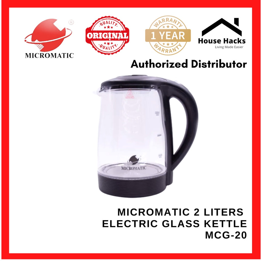 Micromatic MCG-20 2 liters Electric Glass Kettle