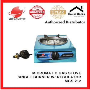Micromatic MGS 212 Gas Stove SINGLE BURNER w/ regulator inside