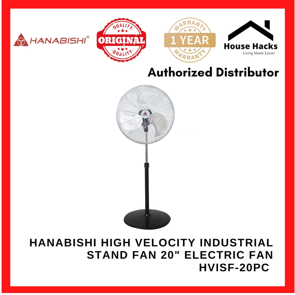 Hanabishi High Velocity Industrial Stand Fan 20