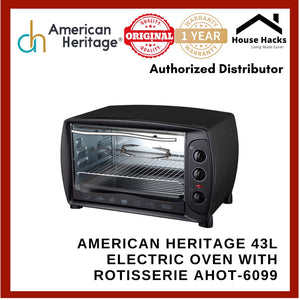 American Heritage 43L Electric Oven with Rotisserie AHOT-6099