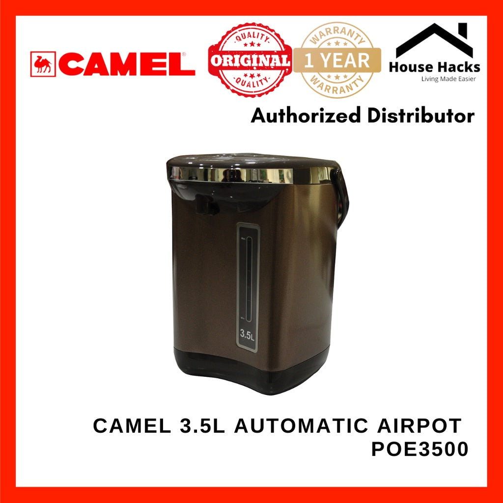 Camel POE-3500 2-Way Dispenser Automatic Airpot 3.5L with Reboil Function (Brown)