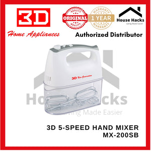 3D 5-Speed Hand Mixer MX-200SB