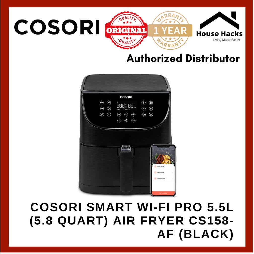 Cosori Smart Wi-Fi Pro 5.5L (5.8 Quart) Air Fryer CS158-AF (Black)