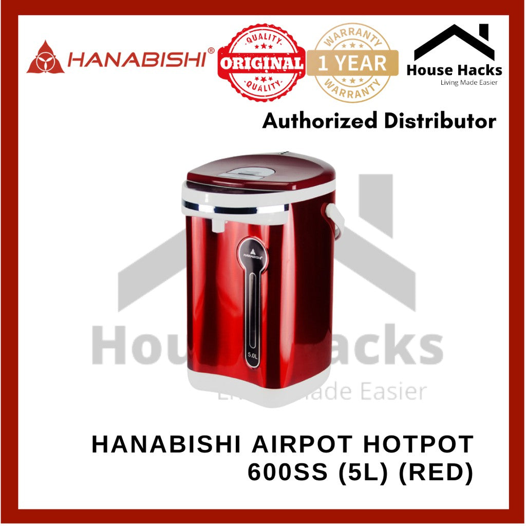 Hanabishi Airpot Hotpot 600ss (5L) (red)