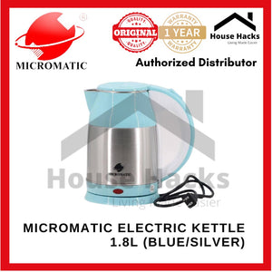 MICROMATIC Electric Kettle 1.8L (Blue/Silver) MCK-1840