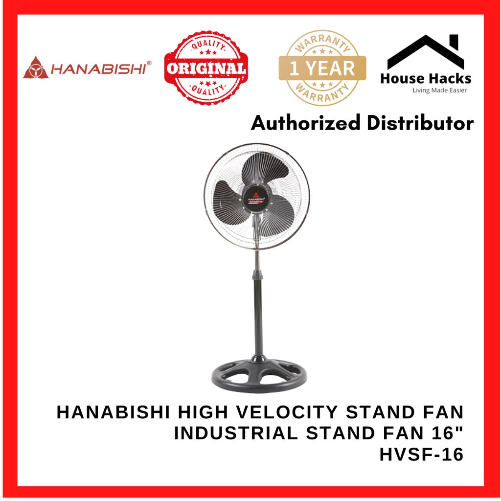 Hanabishi High Velocity Stand Fan Industrial Stand Fan 16