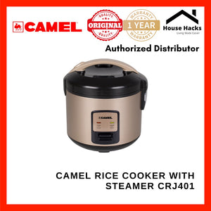 Camel CRJ-401 Elegant Rice Cooker With Steamer And Automatic Cook-Warm System - Champagne Gold