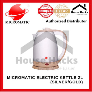 Micromatic Electric Kettle 2L (Silver/Gold) MCK-1850