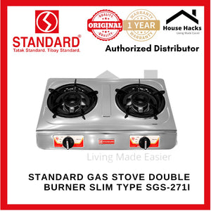 Standard Gas Stove Double Burner Slim Type SGS-271