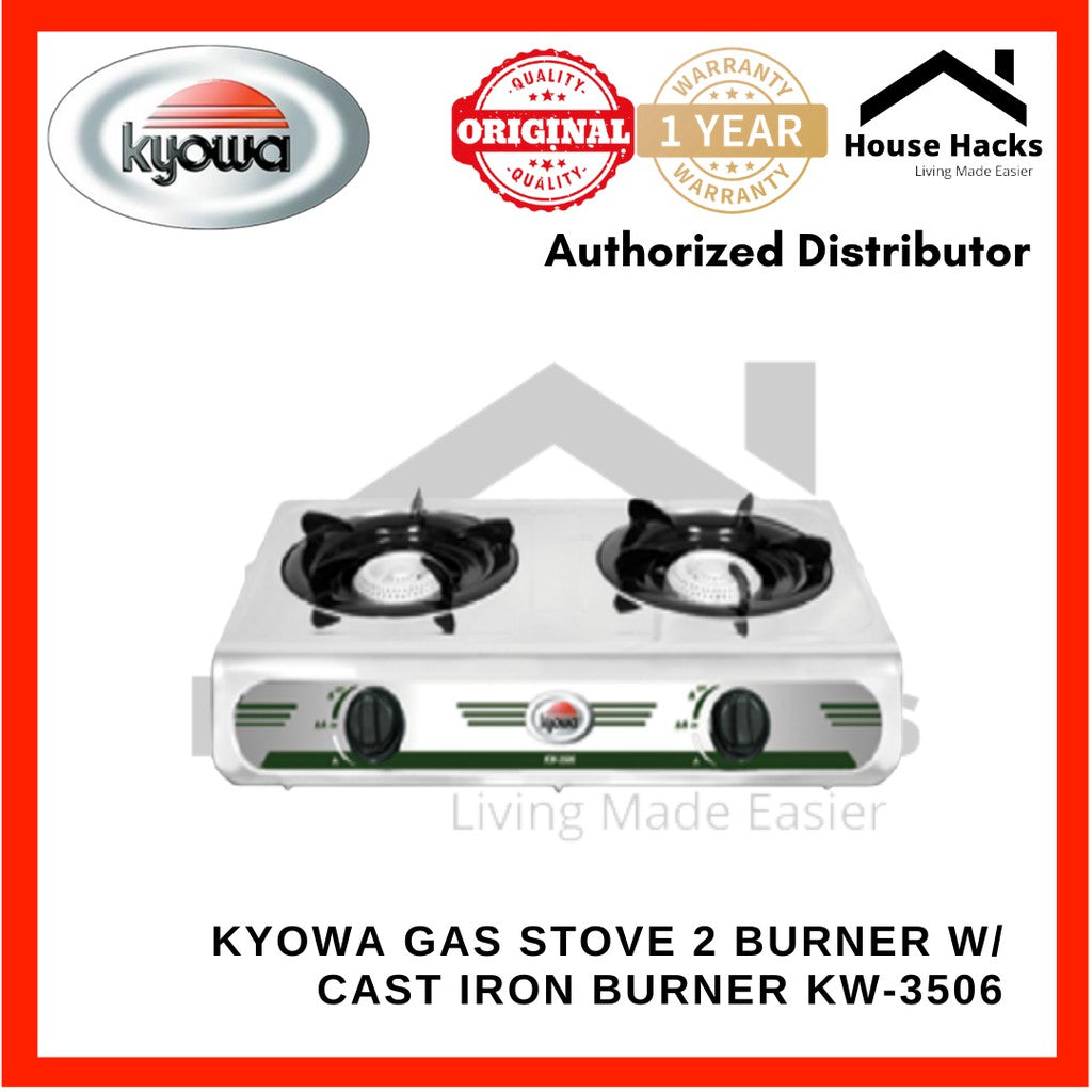 Kyowa Gas Stove 2 Burner W/ Cast Iron Burner KW-3506