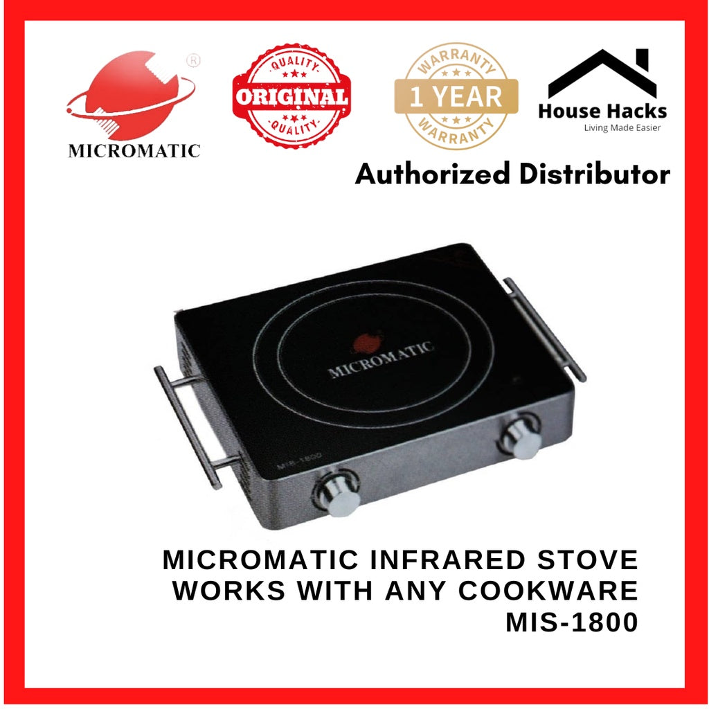 Micromatic Infrared Stove MIS-1800 Timer and Thermostat Control