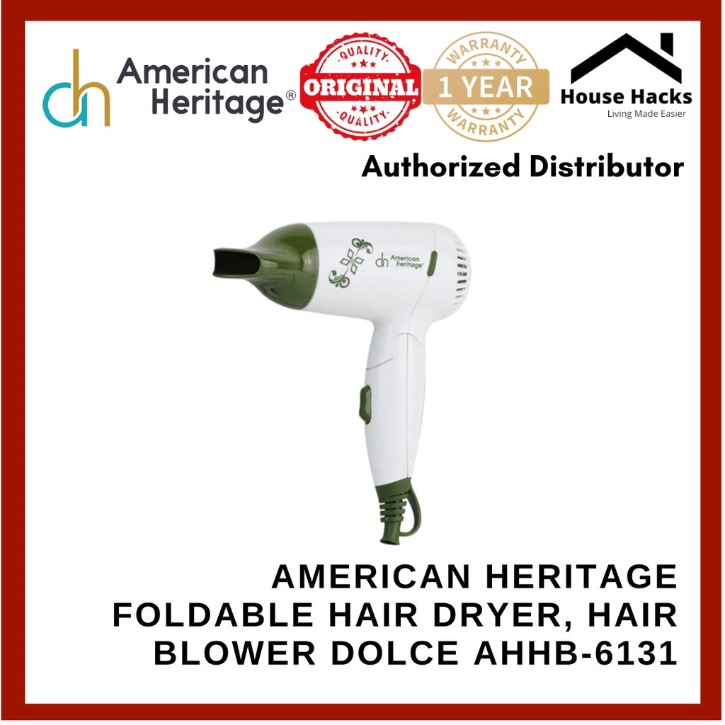 American Heritage Foldable Hair Dryer, Hair Blower DOLCE AHHB-6131