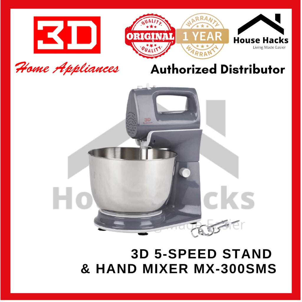 3D 5-Speed Stand and Hand Mixer MX-300SMS