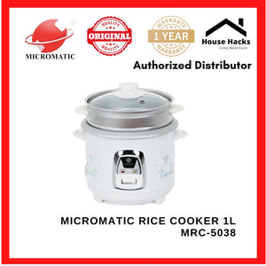 Micromatic MRC-5038 Rice Cooker 1L Good for 5 Persons_White