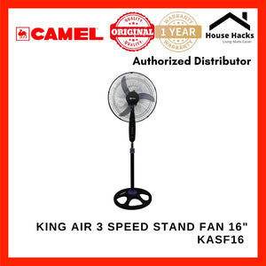 King Air KASF16 3x Speed Motor Stand Fan 16" Regular Blade With Clip Type Lock (Dark Blue) (House Ha