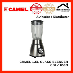 Camel CBL-1050G Glass Blender 1.5L with 3x Speed Motor and Stainless Steel Blades