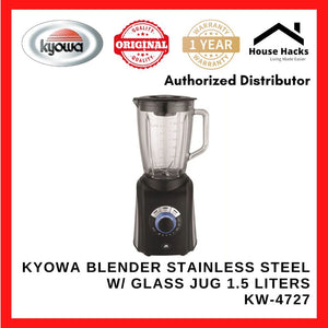 Kyowa Blender Stainless Steel w/ Glass Jug 1.5 Liters / KW-4727