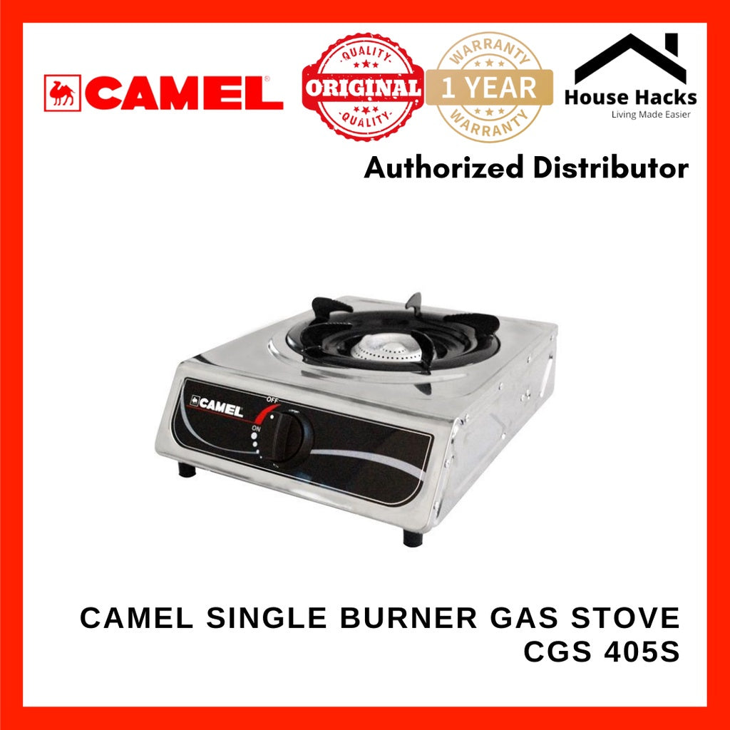 Camel CGS-405S Single Burner Stainless Gas Stove with Free Hose