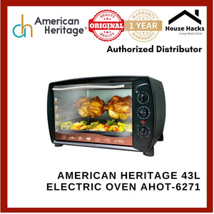 American Heritage 43L Electric Oven with Rotisserie and Convection Function AHOT-6271