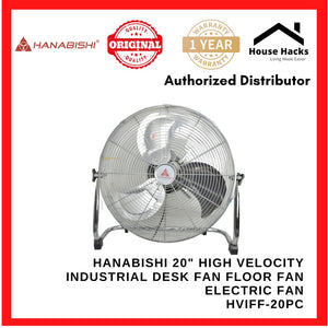 Hanabishi Original 20" High Velocity Industrial Desk Floor Fan Electric Fan HVIFF-20PC