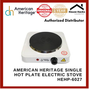 American Heritage Single Hot Plate Electric Stove HEHP-6027