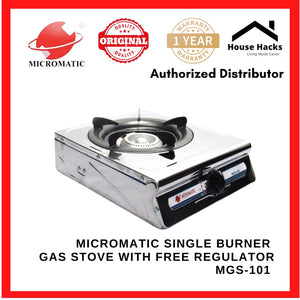 Micromatic MGS-101 Single Burner Gas Stove with Free Regulator