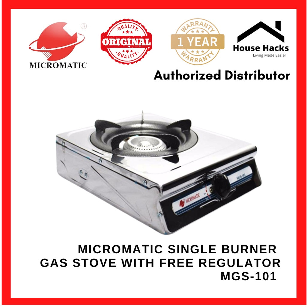 Micromatic MGS-101 Single Burner Gas Stove with Free Regulator