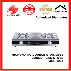 Micromatic MGS-0234 Double Stainless Burner Gas Stove