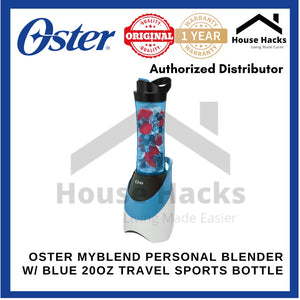 Oster MyBlend Personal Blender with Blue 20oz Travel Sports Bottle