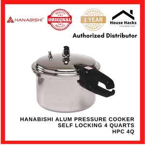 Hanabishi Hpc 4Q Alum Pressure Cooker Self Locking 4 Quarts