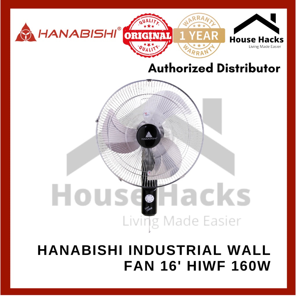 Hanabishi Industrial Wall Fan 16' HIWF 160W