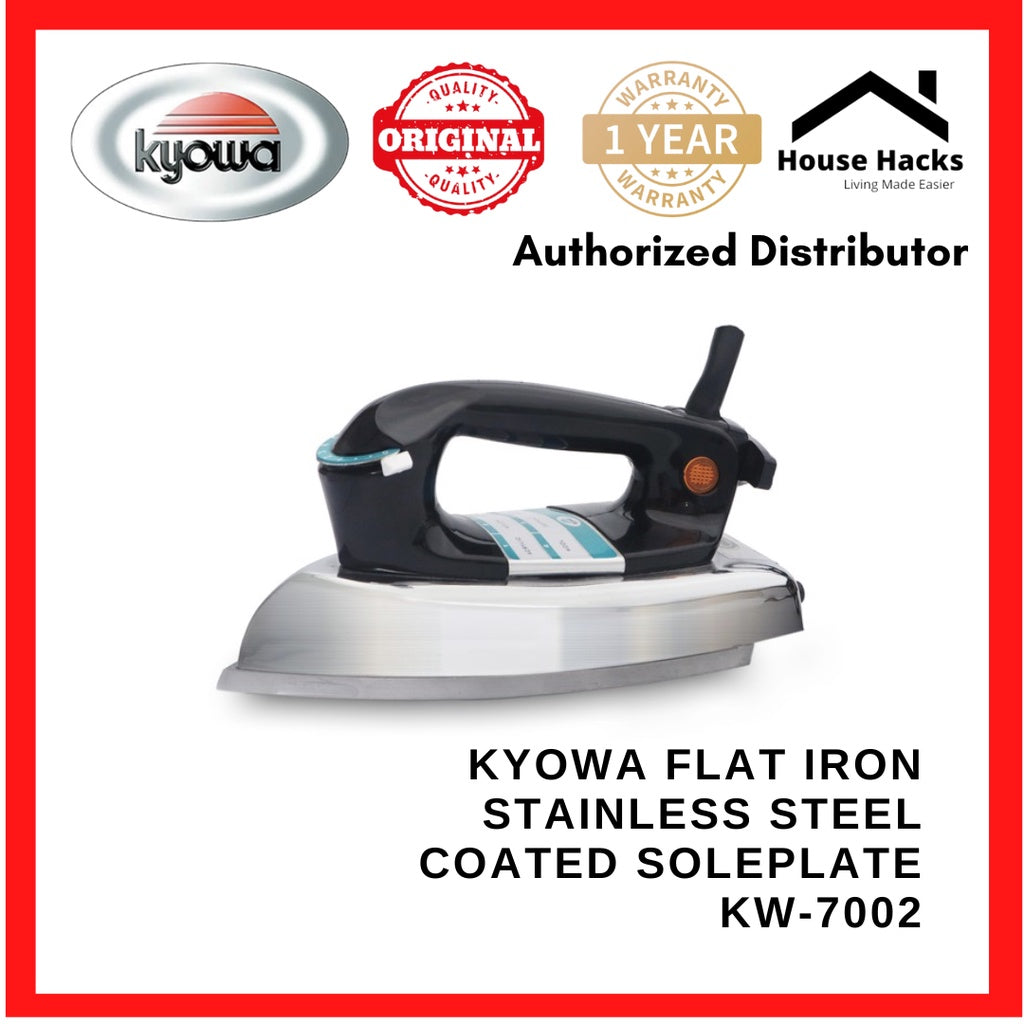 Kyowa Flat Iron KW-7002 Stainless Steel Coated Soleplate