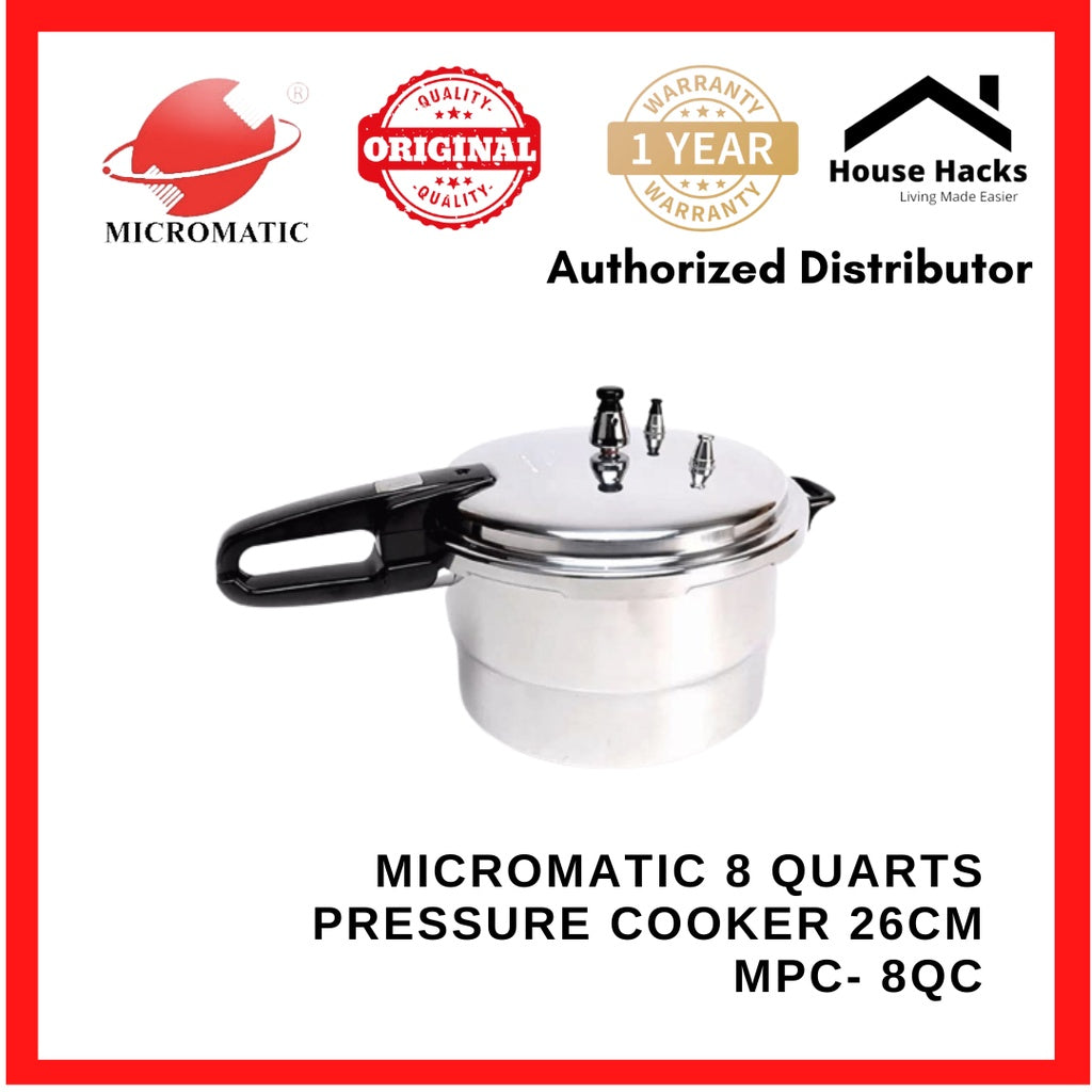Micromatic MPC- 8QC 8 Quarts Pressure Cooker 26cm