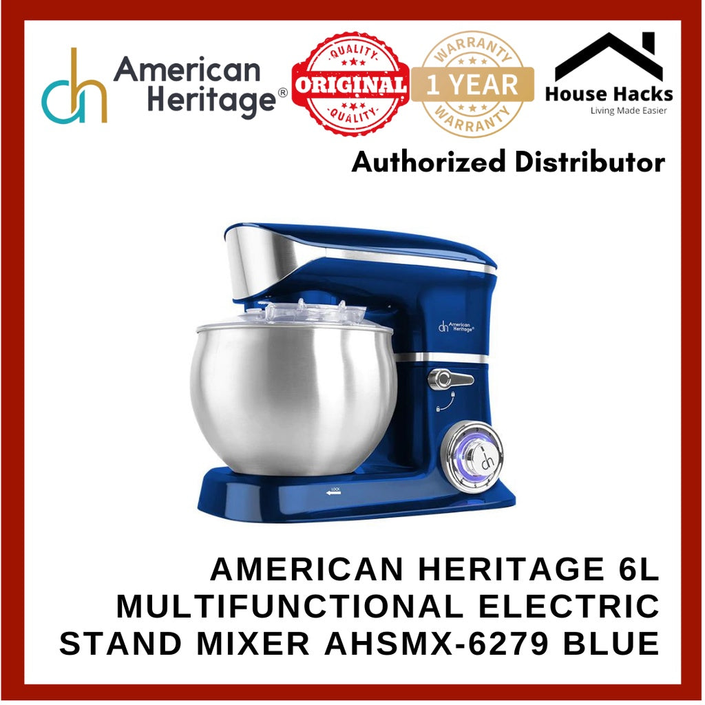 American Heritage 6L Multifunctional Electric Stand Mixer AHSMX-6279 BLUE