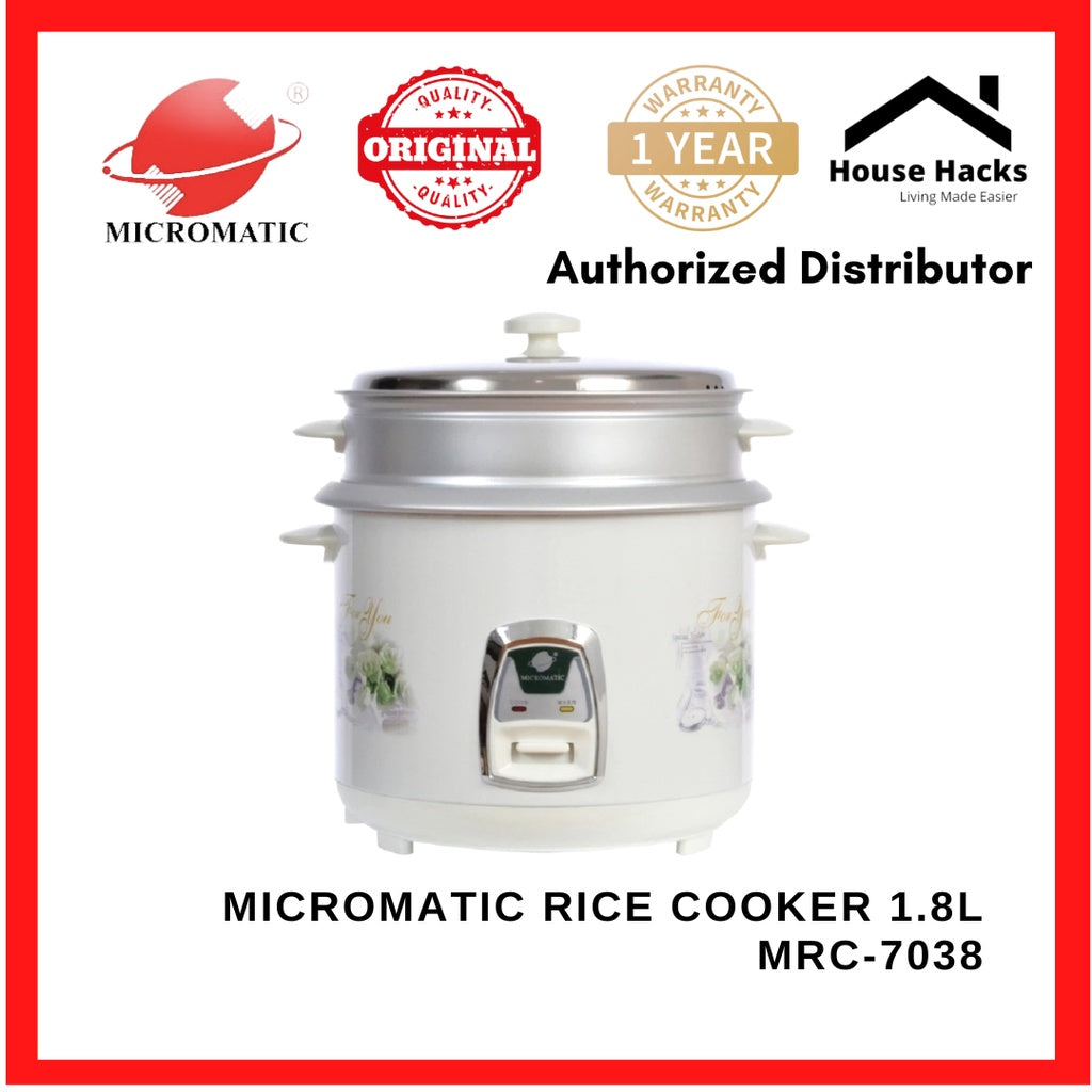 Micromatic MRC-7038 Rice Cooker 1.8L Good for 8-10