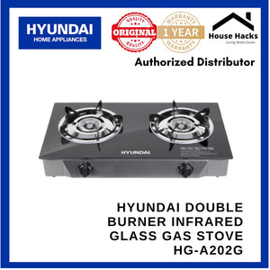 Hyundai Double Burner Infrared Glass Gas Stove HG-A202G