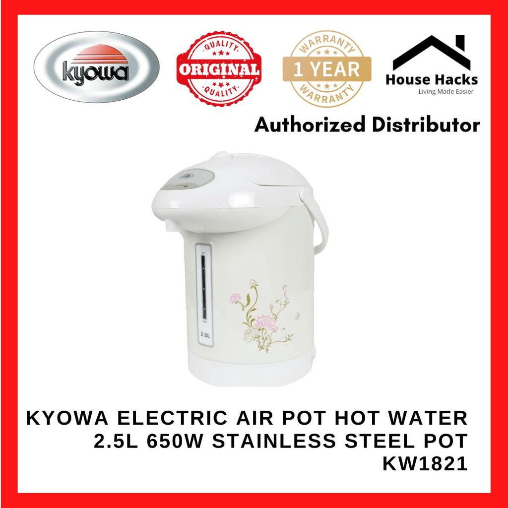 Kyowa Electric Air Pot Hot Water 2.5L 650W Stainless Steel Pot KW1821