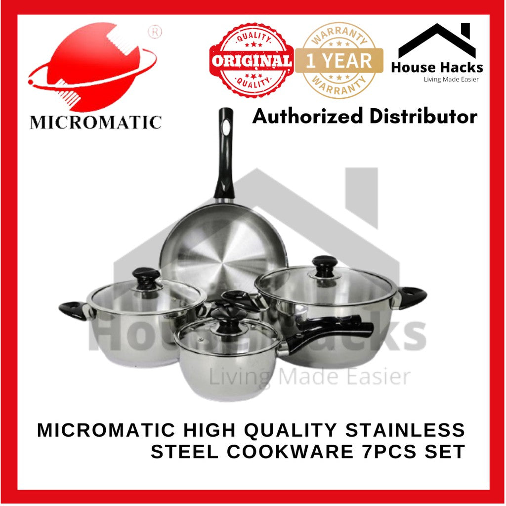Micromatic High Quality Stainless Steel Cookware 7pcs Set MCS-7