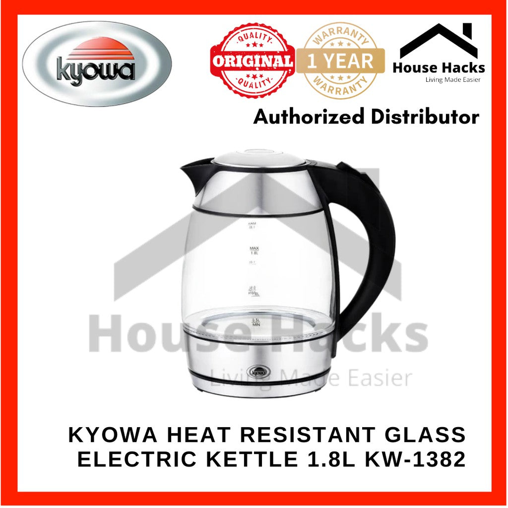 Kyowa Heat Resistant Glass Electric Kettle 1.8L KW-1382
