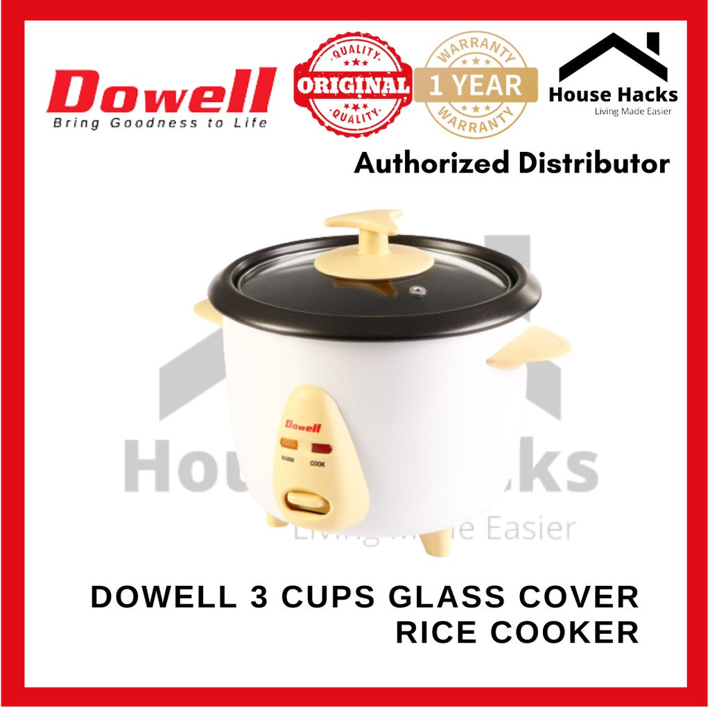 Dowell 3 cups Glass Cover Rice Cooker RC-30