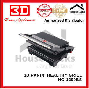 3D Panini Healthy Grill HG-1200BS