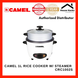 Camel CRC-1002S Rice Cooker with Steamer (5 cups / 1.0L) -White