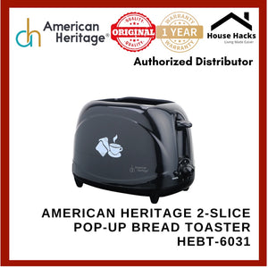 American Heritage 2-Slice Pop-Up Bread Toaster HEBT-6031
