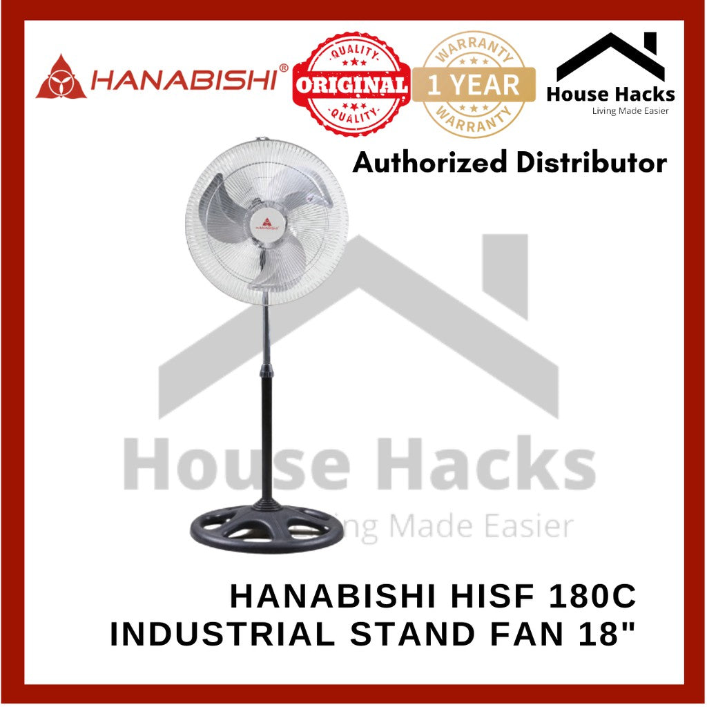 Hanabishi HISF 180C Industrial Stand Fan 18