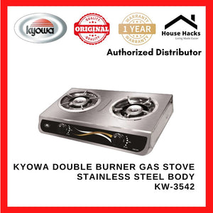 Kyowa Double Burner Gas Stove Stainless Steel body KW-3542