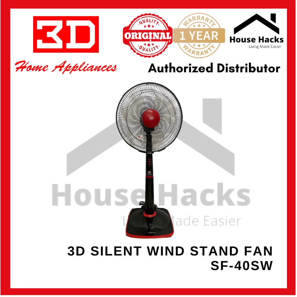 3D Silent Wind Stand Fan SF-40SW