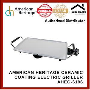 American Heritage Ceramic Coating Electric Griller AHEG-6196